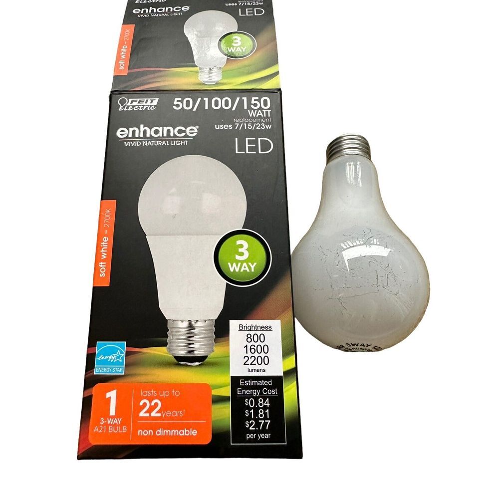 Feit Electric 150W LED Light‎ Bulb, Adjustable Wattage 50/100/150 Soft White